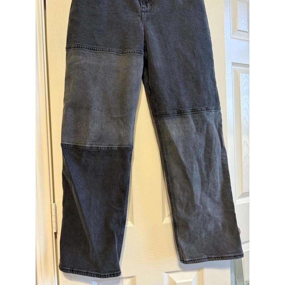 {SOLD} Hollister Ultra High Rise Black Patchwork Dad Denim Jeans- Size 8 - Picture 3 of 5